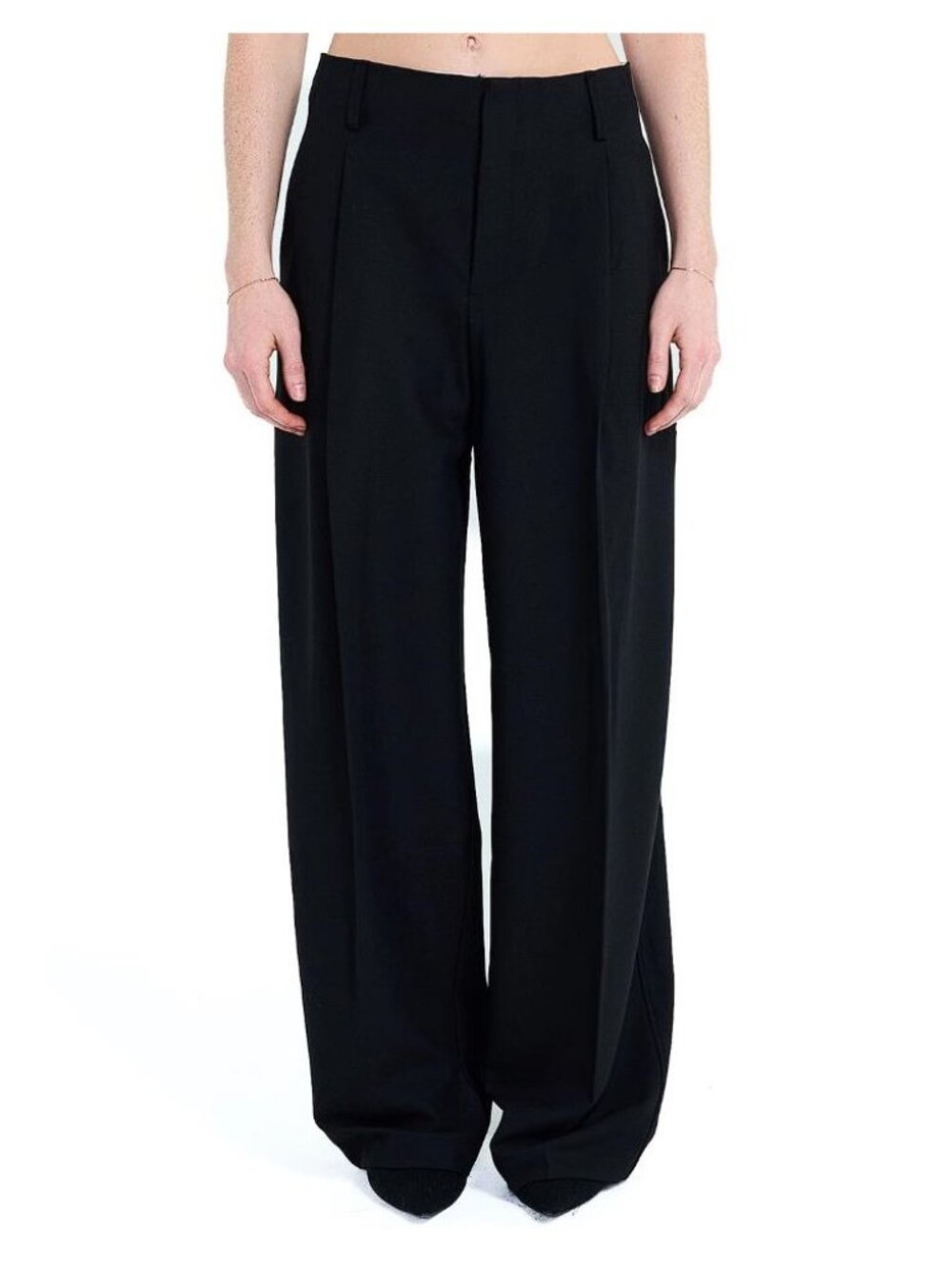 SOLENE Women's Charlotte Waistless Trouser Size L In Black